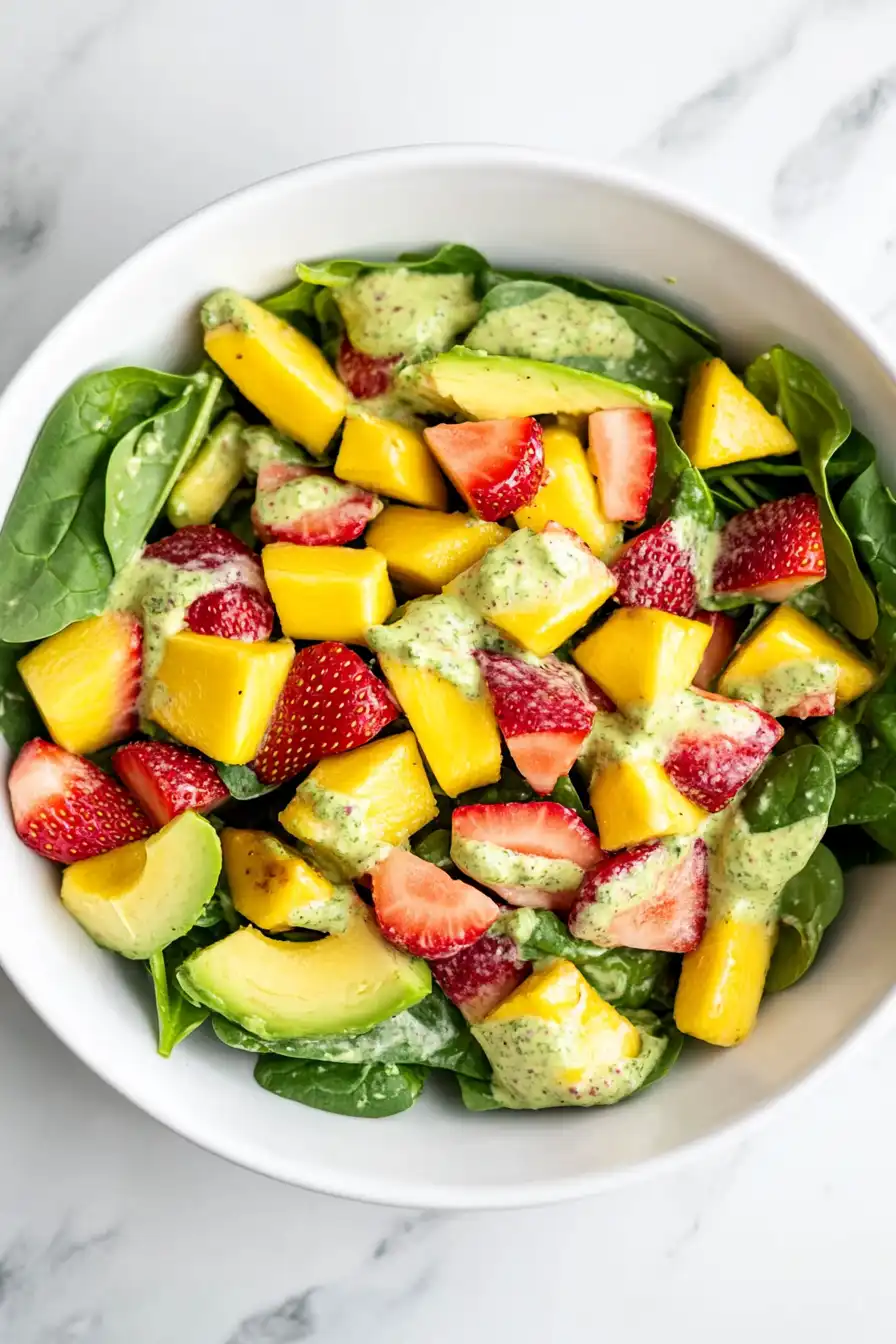 Quick & Healthy Strawberry Mango Spinach Salad: Boost Your Daily Veggies